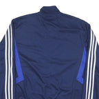 ADIDAS Mens Navy Blue Track Jacket L Polyester Blend Plain Zip Athletic