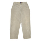 ROUTE 66 Womens Cotton Beige Regular Straight Trousers W30 L27 Classic Zip