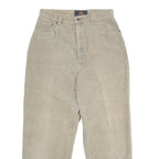 ROUTE 66 Womens Cotton Beige Regular Straight Trousers W30 L27 Classic Zip