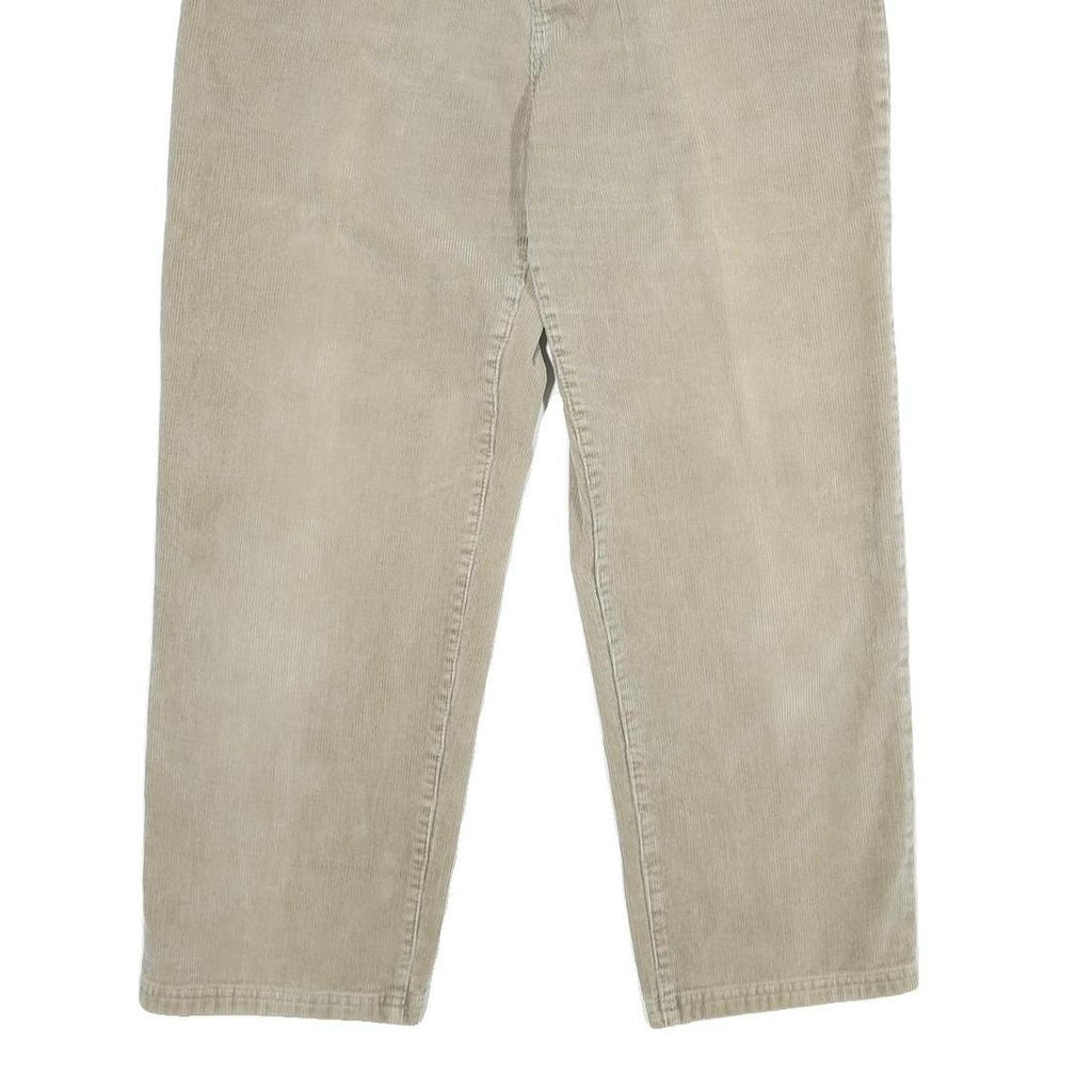 ROUTE 66 Womens Cotton Beige Regular Straight Trousers W30 L27 Classic Zip