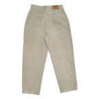 ROUTE 66 Womens Cotton Beige Regular Straight Trousers W30 L27 Classic Zip