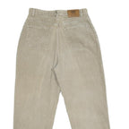 ROUTE 66 Womens Cotton Beige Regular Straight Trousers W30 L27 Classic Zip