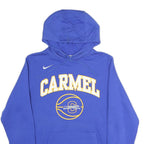 NIKE Mens Blue Carmel Basketball Pullover Hoodie M Cotton Sports Sweatshirt