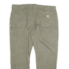 CARHARTT Mens Cotton Blend Beige Regular Straight Trousers W41 L28 Workwear