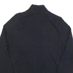 NAUTICA Mens Navy Plain Cotton Blend Pullover Jumper M Casual Quarter Zip