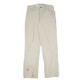 CARHARTT Mens Beige Cotton Blend Regular Fit Straight Leg Trousers W32 L33