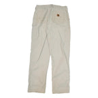 CARHARTT Mens Beige Cotton Blend Regular Fit Straight Leg Trousers W32 L33