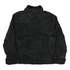 LEATHER WORKS Womens Black Leather Jacket XL Suede Zip Retro Classic Outerwear