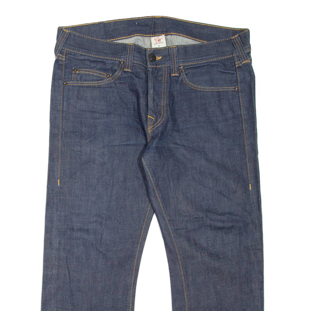 TRUE RELIGION Mens Jeans Blue Regular Straight W38 L26
