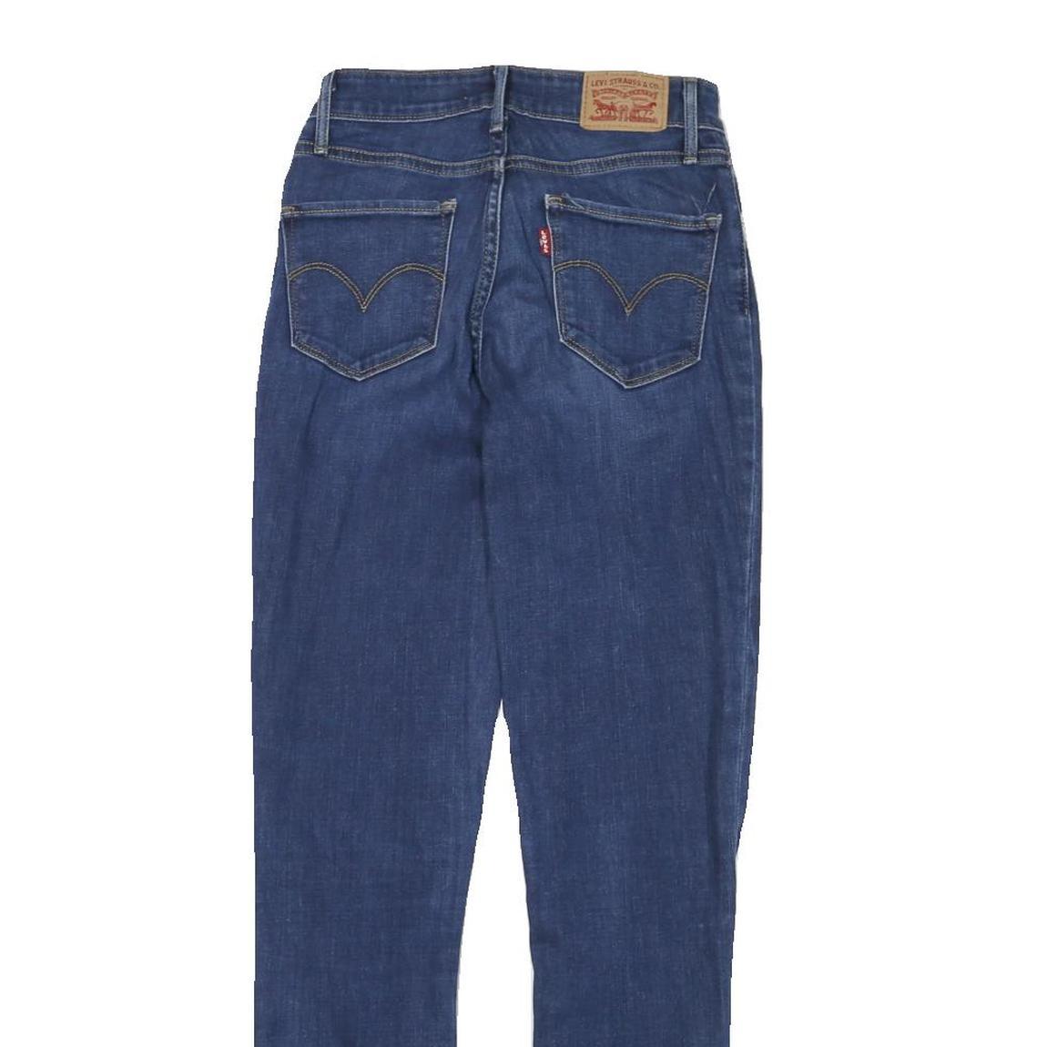 LEVI'S 721 Womens Jeans Blue Slim Skinny Denim Medium W23 L28 Zip Closure