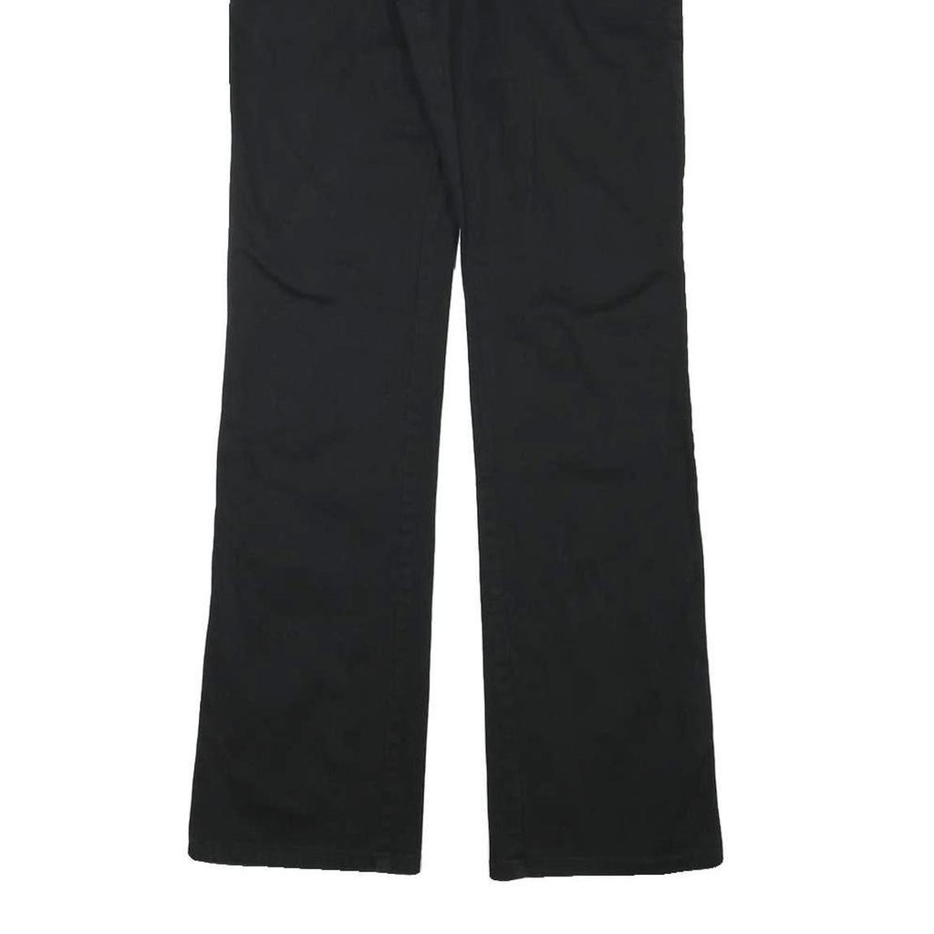 DICKIES Womens Black Regular Fit Straight Leg Trousers W27 L30 Cotton Blend Zip