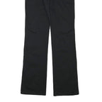 DICKIES Womens Black Regular Fit Straight Leg Trousers W27 L30 Cotton Blend Zip
