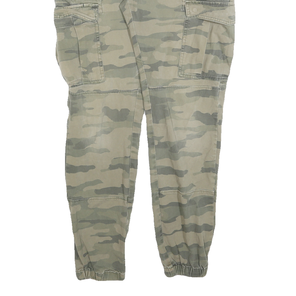 C&A Mens Cotton Blend Slim Camouflage Cargo Trousers W31 L28 Cargo Pants