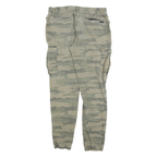 C&A Mens Cotton Blend Slim Camouflage Cargo Trousers W31 L28 Cargo Pants