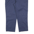 DICKIES Mens Regular Fit Navy Blue Work Trousers W42 L29 Zip Closure Durable