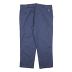 DICKIES Mens Regular Fit Navy Blue Work Trousers W42 L29 Zip Closure Durable