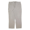 CARHARTT Mens Jeans Beige Relaxed Straight Denim W40 L34 Workwear Durable Zip