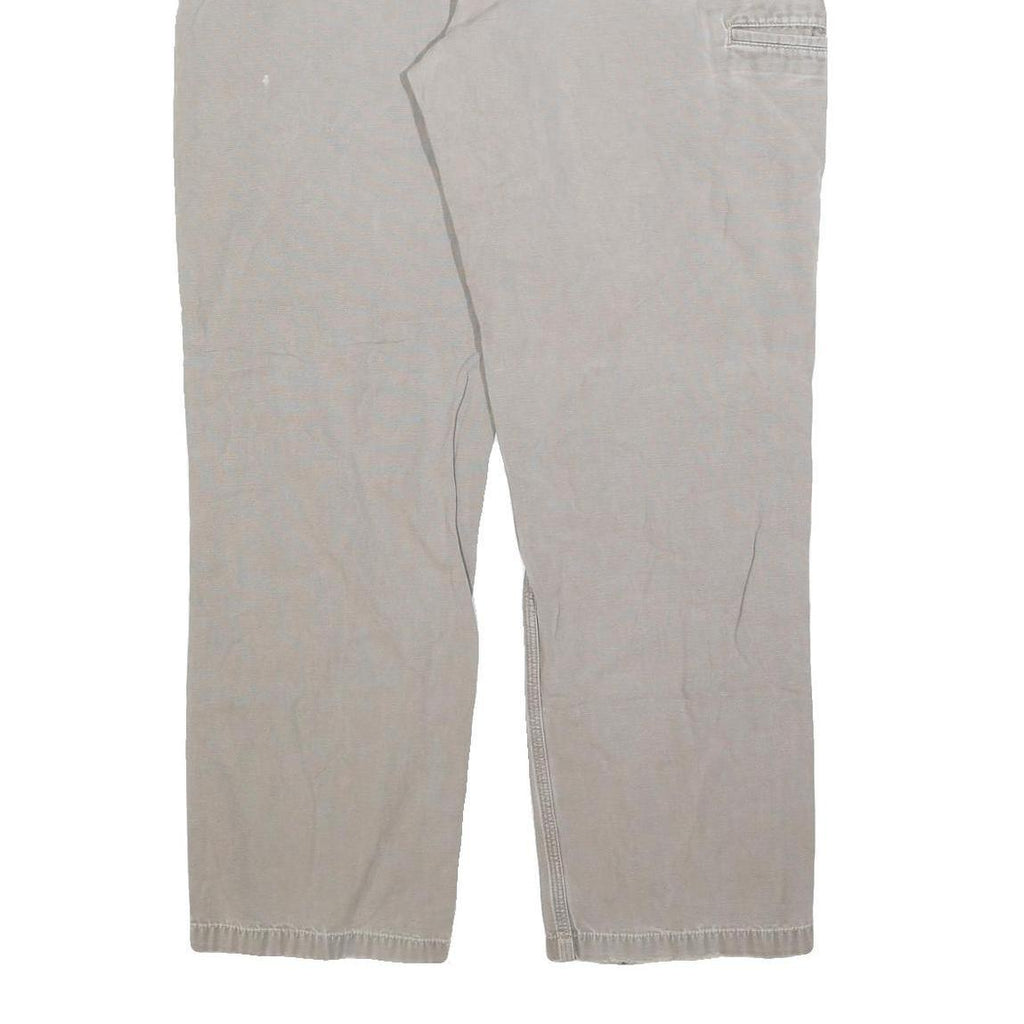 CARHARTT Mens Jeans Beige Relaxed Straight Denim W40 L34 Workwear Durable Zip