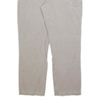 CARHARTT Mens Jeans Beige Relaxed Straight Denim W40 L34 Workwear Durable Zip