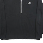 NIKE Mens Black 1/4 Zip XL Sweatshirt Logo Sportswear Casual Pullover
