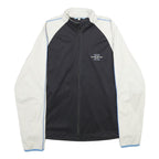 MAYA MAYA Womens White & Black Track Jacket XL Polyester Zip Athletic Activewear