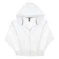 ADIDAS Womens White Full Zip Hoodie Size S Cotton Blend Casual Sportswear
