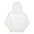 ADIDAS Womens White Full Zip Hoodie Size S Cotton Blend Casual Sportswear