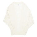 ZEBRA Womens Cream Plain Open Front Jumper Basic Knit S Lightweight Acrylic