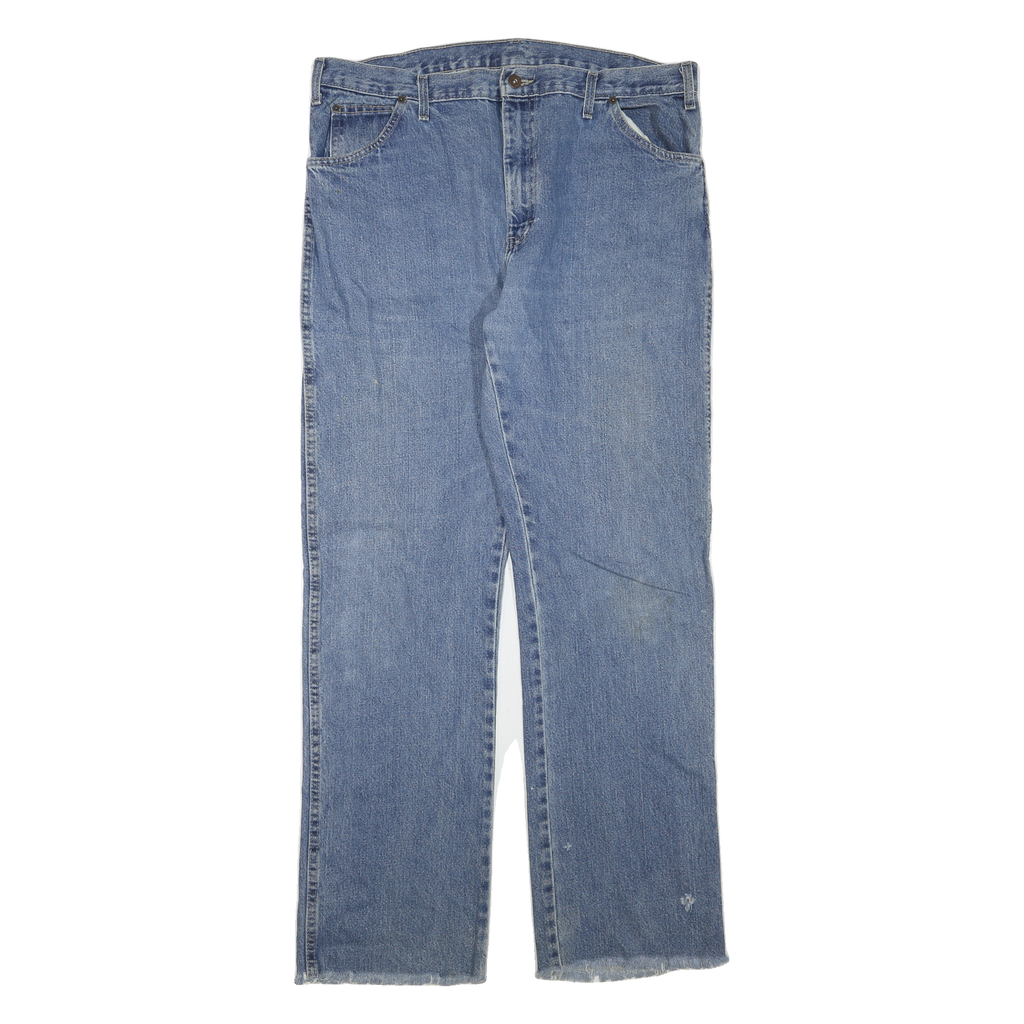 DICKIES Mens Regular Fit Blue Denim Jeans W36 L34 Workwear Casual Zip Closure
