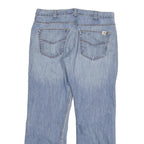 CARHARTT Mens Loose Light Blue Denim Jeans W34 L30 Cotton Blend Zip Pockets