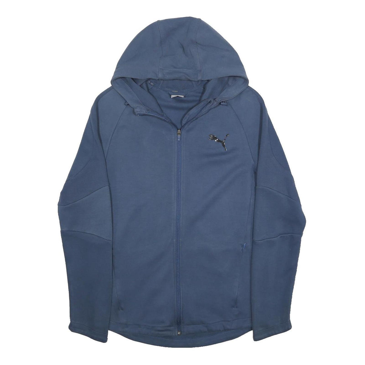 PUMA Mens Blue Full Zip Hoodie M Casual Sportswear Sweatshirt Polyester Blend