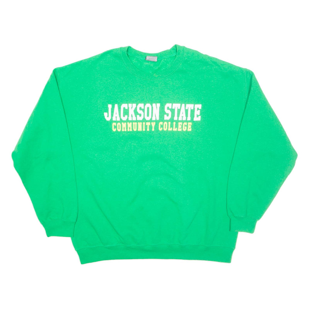 MV SPORT Jackson State Community College Mens Sweatshirt Green USA XL