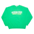 MV SPORT Jackson State Community College Mens Sweatshirt Green USA XL