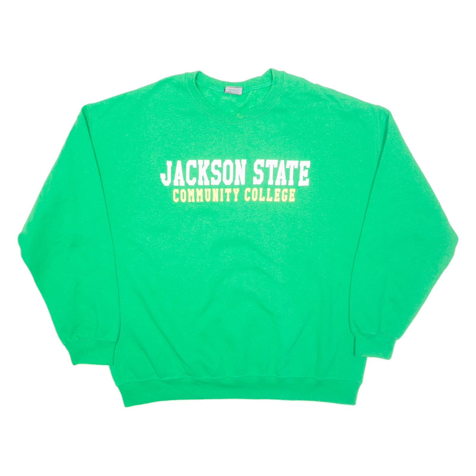 MV SPORT Jackson State Community College Mens Sweatshirt Green USA XL
