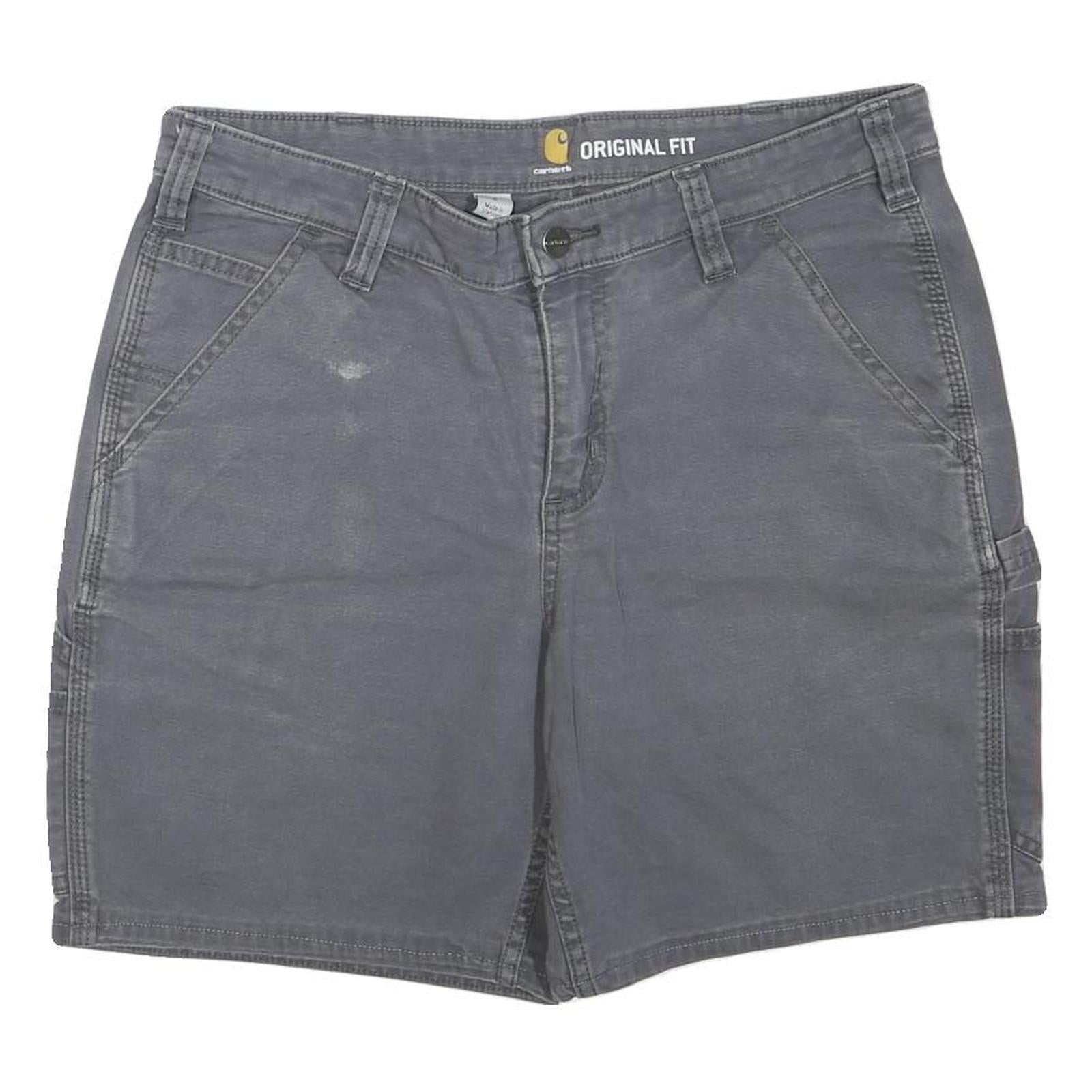 CARHARTT Womens Shorts Grey Casual Cotton Blend M W32 Functional Pockets