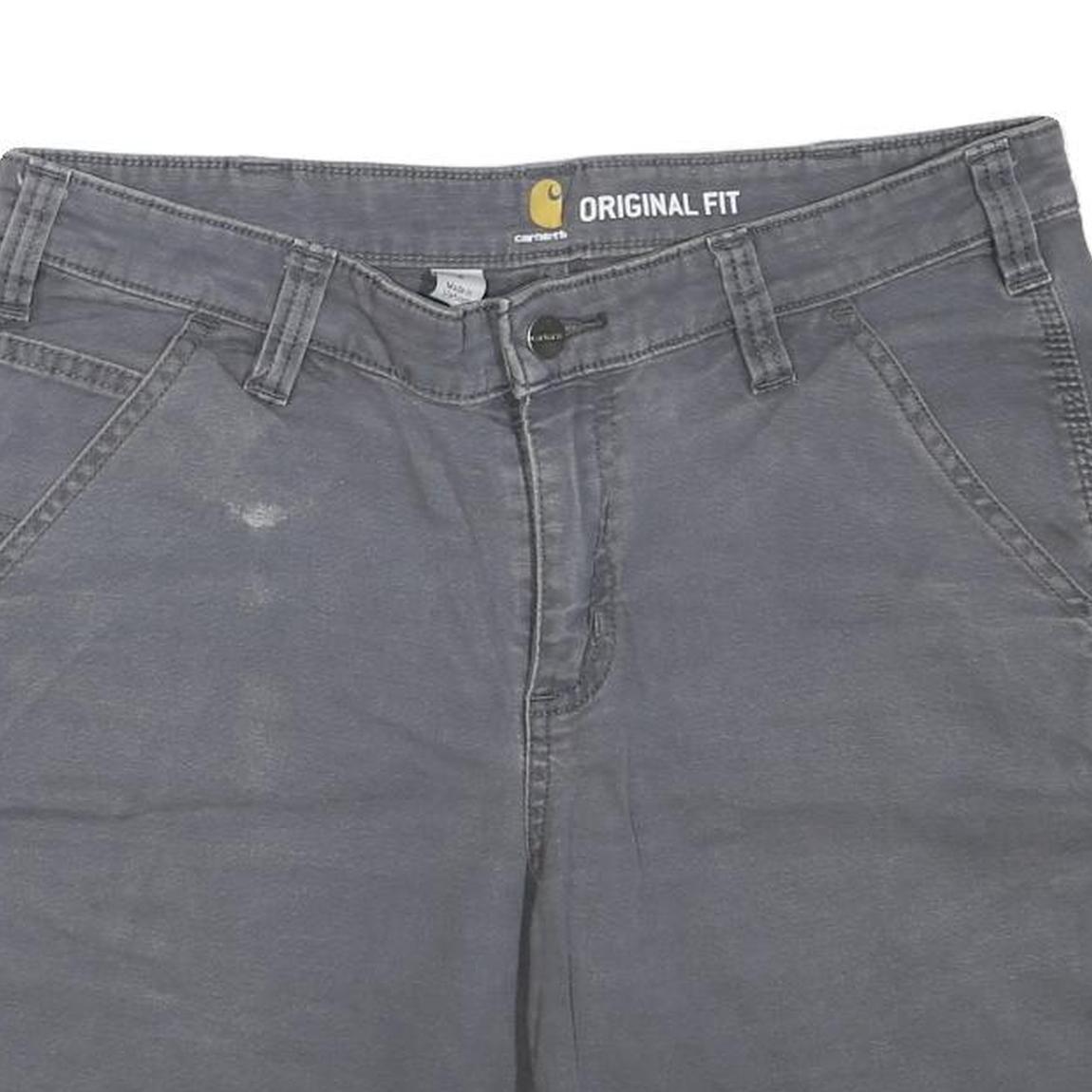 CARHARTT Womens Shorts Grey Casual Cotton Blend M W32 Functional Pockets