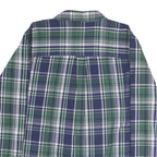 CHAPS Mens Blue & Green Checked Shirt XL Button Cotton Blend Casual