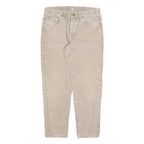 CARHARTT Mens Cotton Blend Beige Relaxed Straight Trousers W34 L30 Workwear