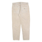 CARHARTT Mens Cotton Blend Beige Relaxed Straight Trousers W34 L30 Workwear