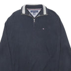 TOMMY HILFIGER Mens Navy Blue Plain Pullover Crew Neck Basic Knit S Jumper