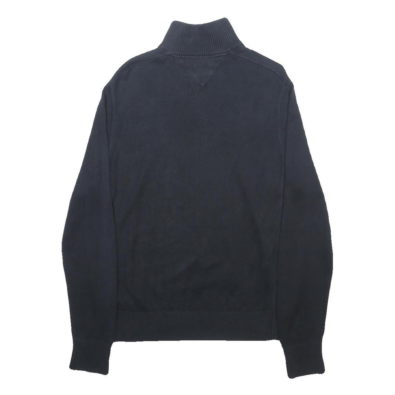 TOMMY HILFIGER Mens Navy Blue Plain Pullover Crew Neck Basic Knit S Jumper