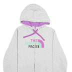 THE NORTH FACE Womens Grey & Purple Zip Up Hoodie L Casual Outdoor Sweatshirt