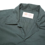 DICKIES Mens Green Polyester Blend Work Shirt M Short Sleeve Button Up