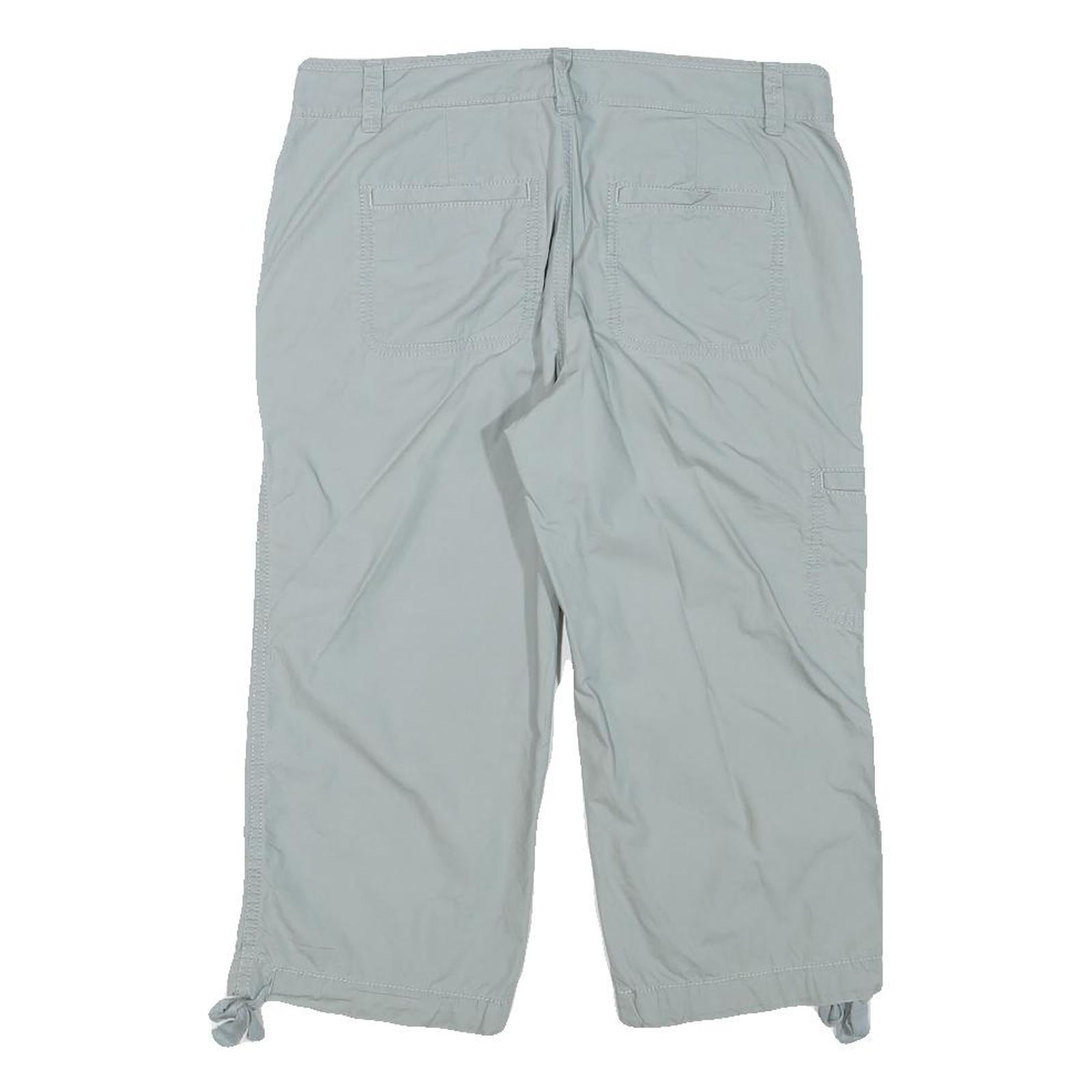 LOFT Womens Shorts Blue Casual Cargo M W30 Cotton Blend Utility Pockets