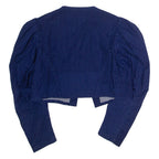 Womens Blazer Jacket Blue 90s Spotted XS