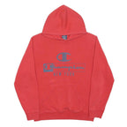 CHAMPION Womens Red Hoodie S Cotton Blend Pullover Logo New York