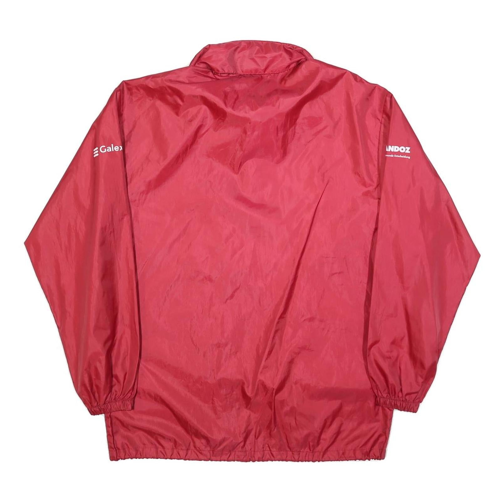 US BASIC Mens Red Lightweight Jacket S Polyester Blend Plain Zip Closure Casual