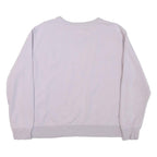 CAT Womens White Crew Neck Sweatshirt M Cotton Blend Casual Logo