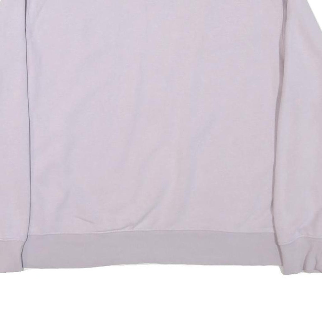CAT Womens White Crew Neck Sweatshirt M Cotton Blend Casual Logo