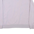 CAT Womens White Crew Neck Sweatshirt M Cotton Blend Casual Logo